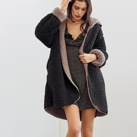 Ženski ležerni kaput- kaput za kaputi s dugim rukavima topla udobna duga jakna Turtleneck Solid Cardigan
