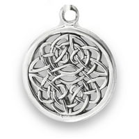Sterling Silver 18 BO lančani kružni kružni otvoren Tkanje neprekidno ogrlica od keltske čvorove