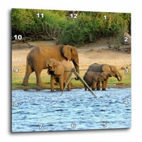 3drose afrički slon, Nacionalni park Chobe, Bocvana - AF MGL - Miva Stock, Zidni sat, prema