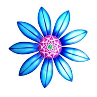 Sehao suncokret metalni cvjetovi zidni dekor metalni zidni umjetnički ukrasi viseći plavi metal