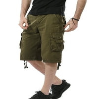 Eyicmarn Muškarci Teretne kratke hlače, dugme zatvarač zatvarač Čvrsto ljetne kratke hlače s ulicom