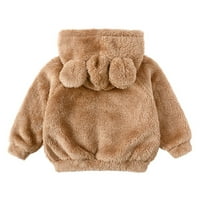 NSENDM 5T Dječaci zimski kaput dječaci puni zip up kapuljač kaputić medvjed uho dugih rukava debela