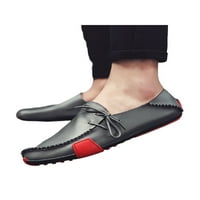 Muški loaferi Udobne cipele u vožnji stanovi muškarci haljina ured za cipele čipkasti klizanje na sivoj