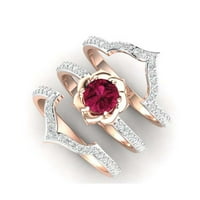 Frehsky prstenovi guoshang dame ruže cvjetni prsten srebrni prsten ruža cvjetni prsten, ružičasta
