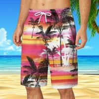 YieVot kratke hlače za muškarce sa džepovima zazor ravna dužina koljena casual hlače Havajski patchwork