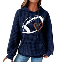 Ženski trendy bejzbol dukserica s dugim rukavima od tiskanog pulover pulover Duksera za pulovere, ležerne