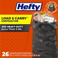 Heftty opterećenje i nošenje izvođača teških vrećica za smeće, galon, pakovanje, brojanje