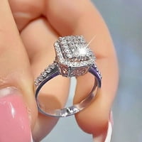 Izvrsni puni dijamantski trg cirkonije prsten za vjenčanje za venčani nakit poklon