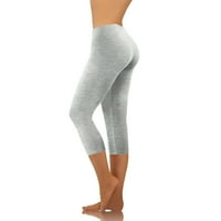 Spremne odjeće, AXXD Solid Span Visoki struk široke noge Hlače Yoga Hlače Capris Plus size Jumpsuits za žene Clearence Siva 6