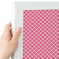 Pinpi Custom Cork Bilten Board Hot Pink Diamond Poster Board ima platnu s tkaninom, uokvirenom u vrućem