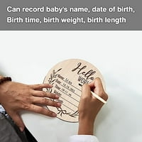 Joefnel Wooden Baby Najava, znak najave rođenja, novorođenčad za tuš za bebe, najava beba Najava potpisuju