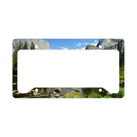 Cafepress - View doline u Yosemite Natio Licency Plate Holder - Aluminijska licenčna ploča okvir, držač