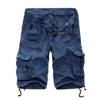 Lulshou Muške kratke hlače Muška povremena čista boja na otvorenom Pocket plaža Radna pantalona za teretna kratke hlače