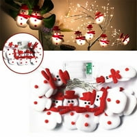Božićni snjegović String LED svjetla, žica svjetla Božićne ukrase LEDS božićno drvce kućni vrt
