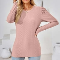 Ženska udobna ušteda bluza u pulover u boji svijetlo u boji Lagana casual labava y2k odjeća modna reda