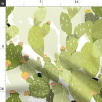 Štampani ručnik za čaj, platno pamučno platno - kaktus vrt jugozapadni cvjetni kalifornijski cacti pustinjski
