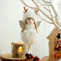 Djevojka Oblik Xmas Ornament Ornament Fluffy Hat Tkanina Sveti anđeo Božićni privjesak za zabavu