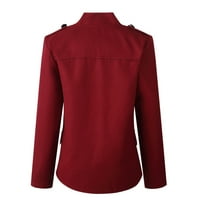 Prodaja skladišta Moda Žene Topli FAUS kaput Cardigan Winter Solid rukava Outerwer Crvena AC9926