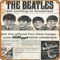 Metalni znak - Beatles za rižu Krispies - Vintage Rusty Look