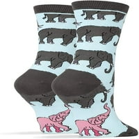 Oooh da ženske posade smiješne novitete čarape, ružičasti slon