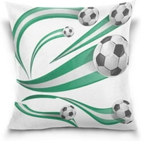Nigerija zastava s nogometnim loptom Velvet Plish bacač jastuk Case Cour CASE poklopac - 18 18 - Nevidljivi