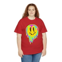 MULTICOLOR Smiley Face emoji majica Emoji grafički unizovan teški pamuk Tee