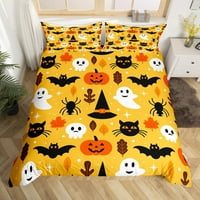 Halloween Duvet Cover Queen Cartoon bundeve Komforter poklopca za posteljinu Ghost prekrivač za djecu
