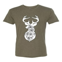 Ljubitelj životinje jelena MENS Premium Tri Blend majica, vojna zelena, srednja