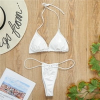 Theng bikini Clear Trake Chaeky brazilski G-string Micro Thengs Bikinis kupaći kostimi za žene Seksi