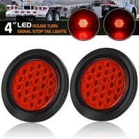 Crvena 4 Okrugla LED prikolica za kamione Refleftivna stanica za zaustavljanje okretaja zadnja svjetla