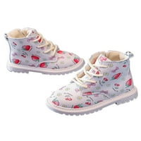 Harsuny Toddle Girls Boots modne čizme čipke zimske čizme za malo dijete bijelo 7c
