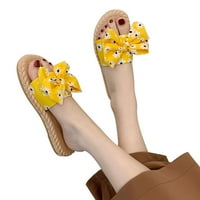 Eczipvz Wedge Sandale za žene Sandale Žene Flip Flops s lukom Podrška Visoko povećane sandale za cvijeće