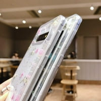 Galaxy S cvjetna futrola, meka jasna fleksibilna gumena prešana suhog pravog cvijeća Case Girls Glitter