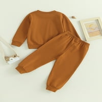 Huakaishijie Toddler Kid Boys Doput odjeće Ispis pulover s dugim rukavima Duge hlače Track odijelo