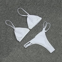 Žene Dvije kupaće odijelo Soild Print Tisp up Dvodijelni bikini kupaći kostimi za plažu Biquini
