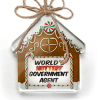 Ornament tiskani jedan strani svjetovi najtopliji vladin agent Božić Neonblond
