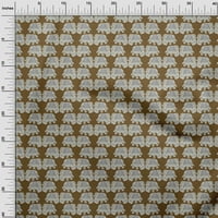 Onuone svilena tabby tawny smeđa tkanina Slona, ​​prekrivačica za pretežnu tkaninu od tkanine sa širokim