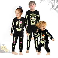 Pamuk dugih rukava Postavite Halloween Leoric Dugi rukav i hlače Pidžama Set Boys Girls Babys Toddler