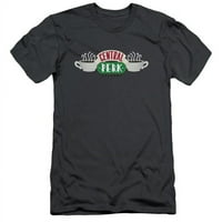TREVCO Friends & Central Perk Logo Slim Fit Short rukava za odrasle majica, ugljen - ekstra veliki