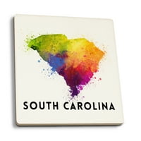 Južna Karolina, državna apstraktna akvarela