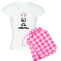 Cafeprespress - Budite mirni i igrajte bejzbol - Ženska lagana pidžama