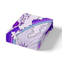 Gljiva Komfort poklopac kralja za djecu Kawaii Fungus posteljina posteljina crtani fantastični prekrivač