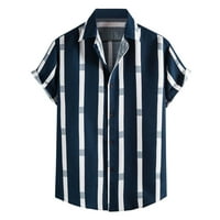 Klasična retro majica za muške majice Muške ljetne ležerne rublje za print silazne košulje s kratkim