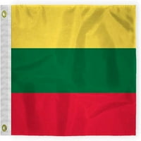 Litvanija nautička zastava Mini litvanska zastava na otvorenom 200d najlon dvostruki šiveni mesingani