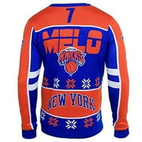 Klew NBA New York Knicks Muški Carmelo Anthony ružni džemper, narandžasta