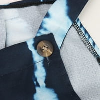Symoidni kombinezovi za žene - modni povremeni tiskani gumb za tiskanje na ramenu Sumpsuits široka džepna