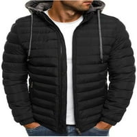 Inevenneni zimski kaputi za muškarce s kapuljačom tople puffer jakna zadebljala pamučni kaput s izmjenjivim