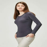 Myclong ženske toplotne majice s dugim rukavima kompresije Baselayer vrhovi