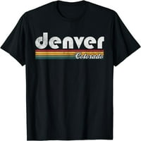Denver Colorado Vintage 70-ima 80-ih Retro stil muškaraca za žene majica crna mala