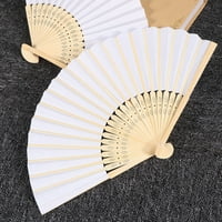 Prazni DIY papirni ventilatori bambus preklopni ventilator za ruke kod kuće za vjenčanje